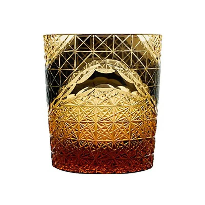 Wine Glasses Luxe Handmade Chrysanthemum Glass Wine Set Edo Kiriko Whisky Glass Japanese Carved Wedding Wine Glasses Vintage Cup